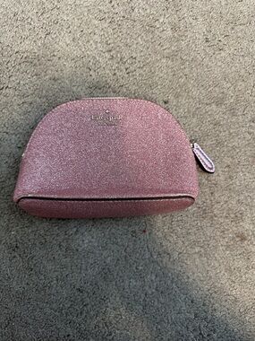 kate spade Pink Glitter Dome Cosmetic Pouch